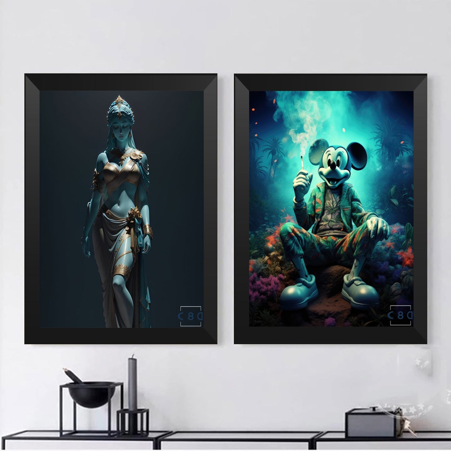 Cuadro de mickey en las tinieblas