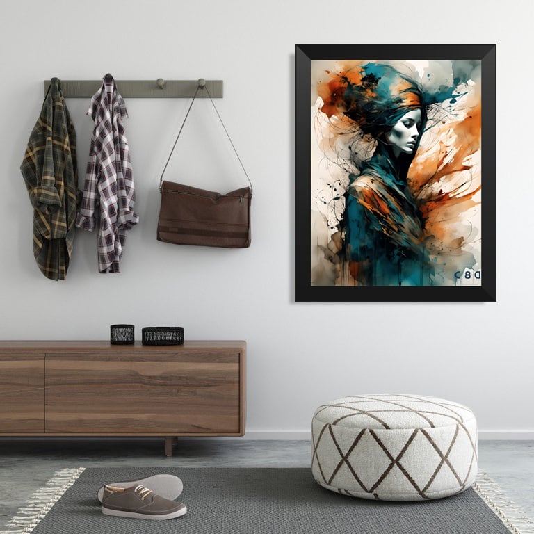 Cuadro de mujer con turbante