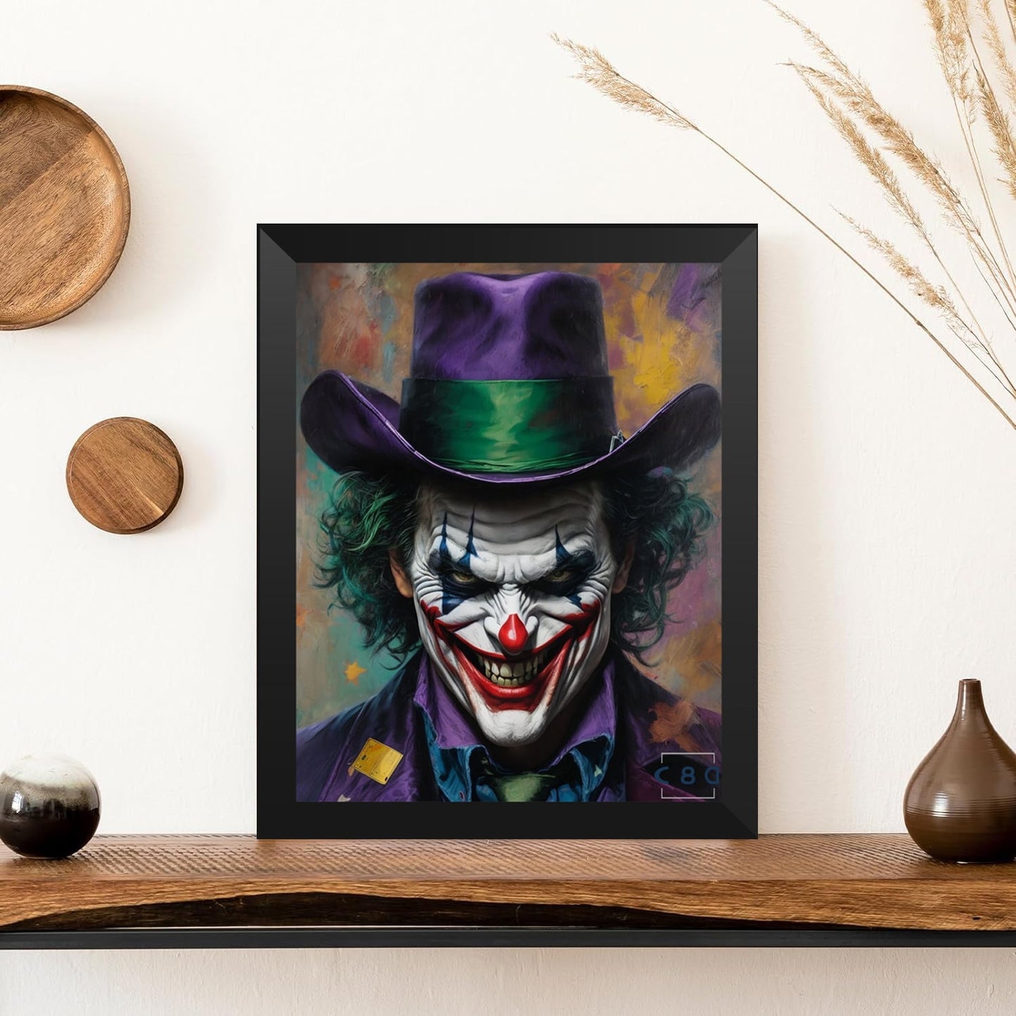 Cuadro de payaso riendo