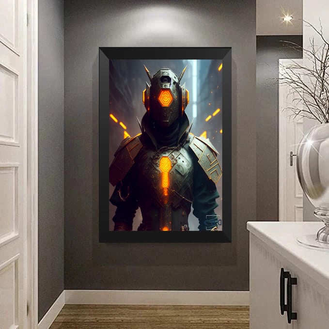 Cuadro de soldado del futuro