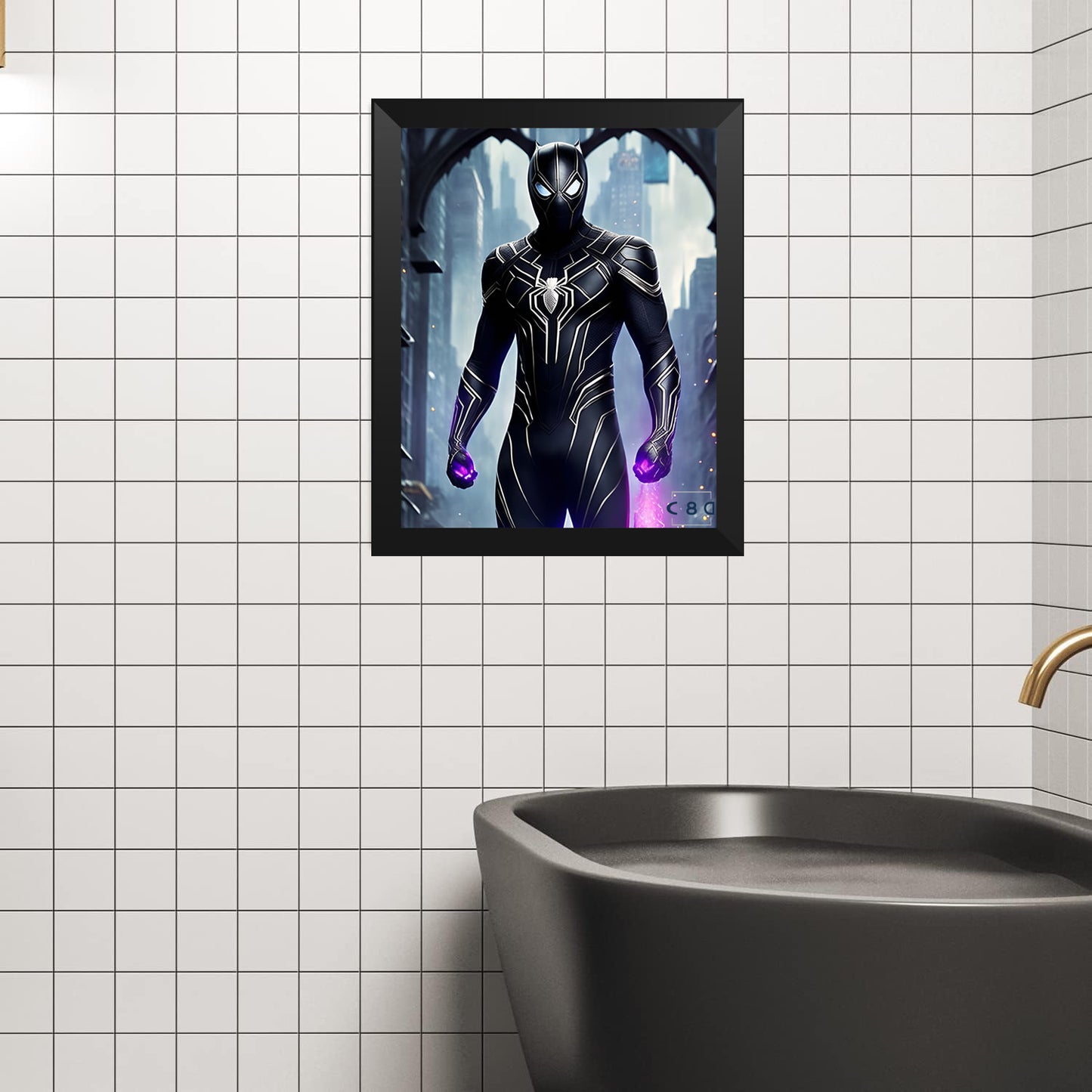 Cuadro de spider man black