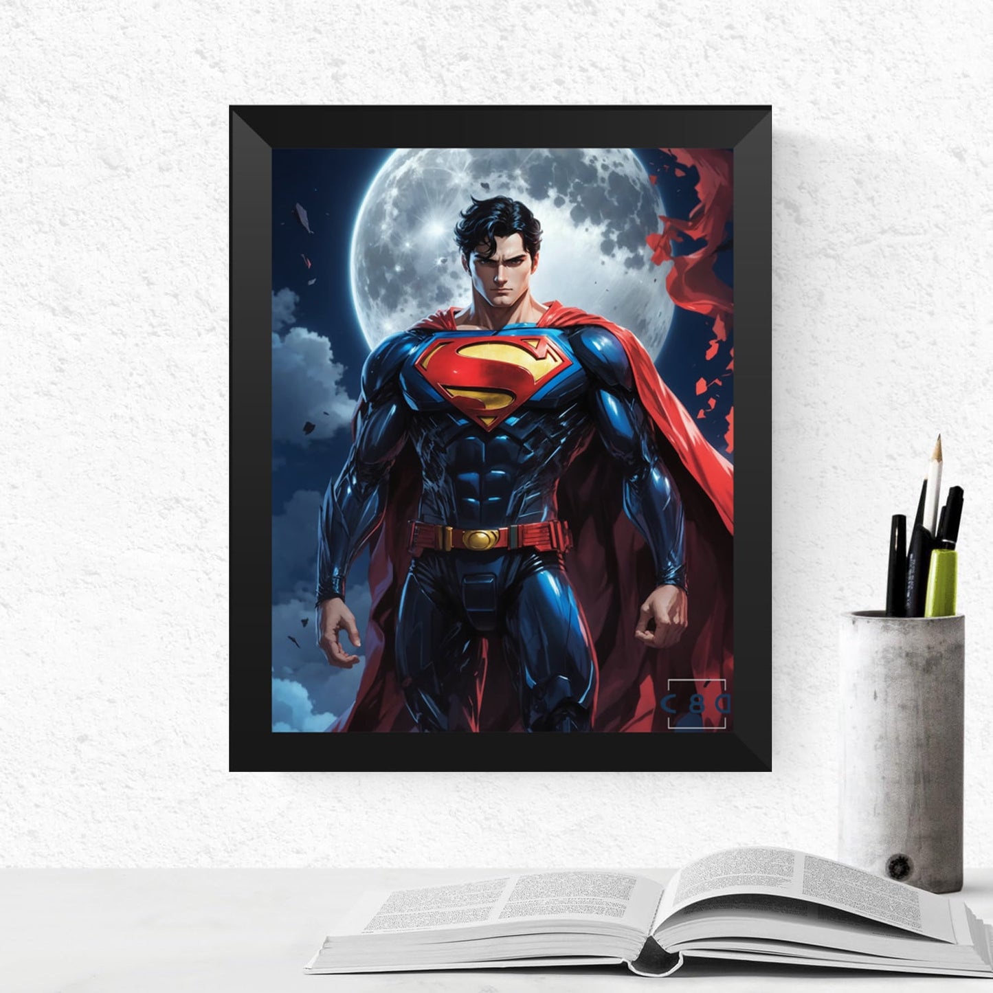 Cuadro de super man surrealismo